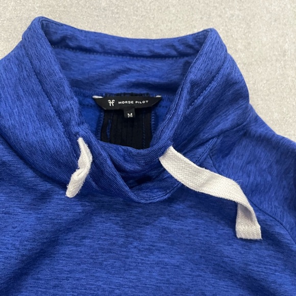 [M]Horse Pilot Teal Long Sleeve Performance Jersey Zipper Details - Picture 5 of 13